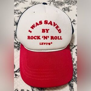 Levi’s Vintage Trucker Hat I Was Saved by Rock ‘N’ Roll Snapback Cap